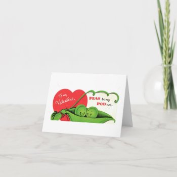 Vintage Peas In A Pod Valentine Card by Gypsify at Zazzle