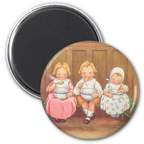 Vintage Pease Porridge Hot Childrens Nursery Rhyme Magnet