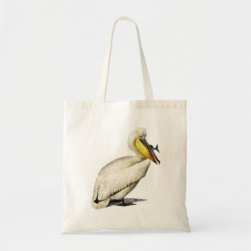 Vintage pelican bird Illustration Tote Bag