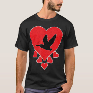 Vintage Pelican Birds Lover Valentine'S Day Pelica T-Shirt