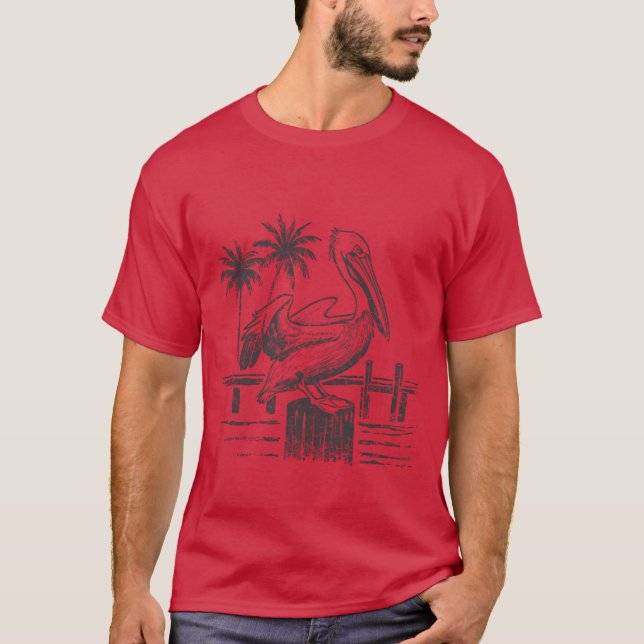 Vintage Pelican On A Post family T-Shirt (Front)