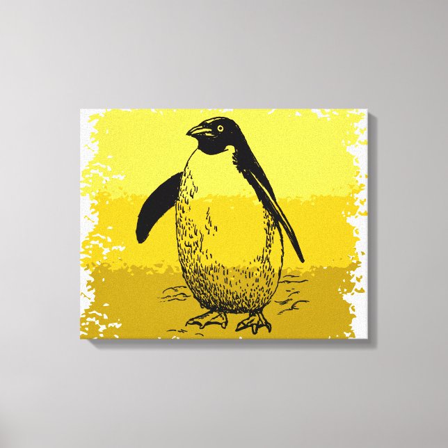 Vintage Penguin Canvas Print (Front)