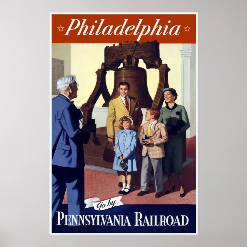 Vintage Pennsylvania Philadelphia Liberty Bell Poster