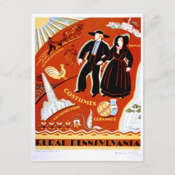 Vintage Pennsylvania Poster Postcard by PrimeVintage at Zazzle