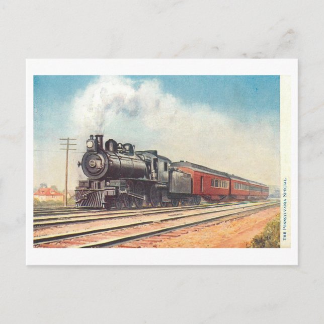 Vintage Pennsylvania Special Train Postcard (Front)