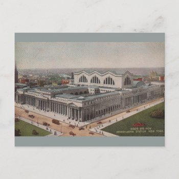 Vintage Pennsylvania Station New York Postcard by RetroMagicShop at Zazzle