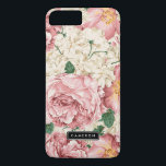 Vintage Peonies and Hydrangeas iPhone 7 Plus Case<br><div class="desc">Elegant iPhone case featuring blush pink roses and peonies with ivory hydrangeas. This design is available in variety products. Click below for other designs.</div>