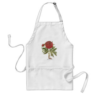 Vintage Peonies, Peony Flowers by Basilius Besler Adult Apron