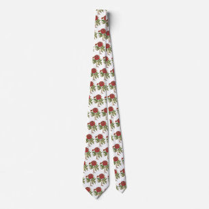 Vintage Peonies, Peony Flowers by Basilius Besler Neck Tie