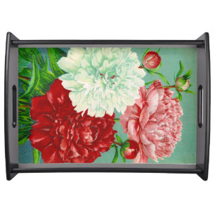 vintage Peonies Serving Tray