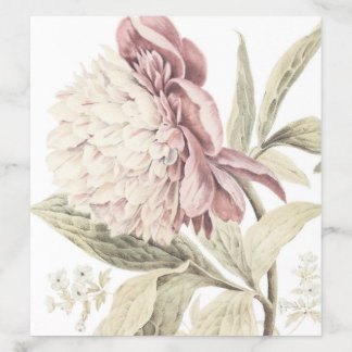 Vintage Peony Botanical Fine Art Wedding  Envelope Liner
