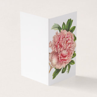 Vintage peony botanical greeting card