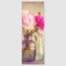Vintage Peony Bouquet in Glass Vases