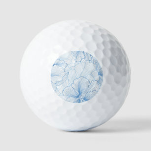 Vintage Peony: Floral Seamless Pattern Golf Balls