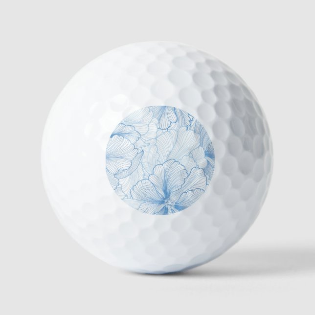 Vintage Peony: Floral Seamless Pattern Golf Balls (Front)
