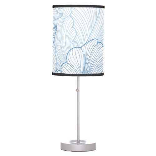 Vintage Peony Floral Seamless Pattern Table Lamp