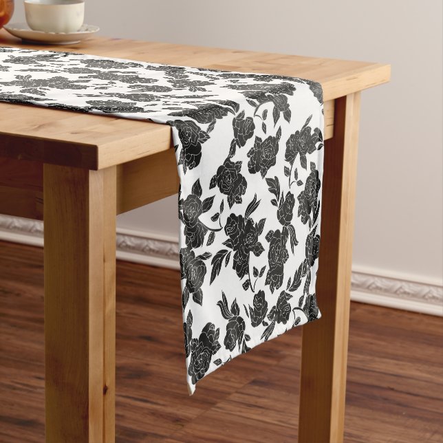 Vintage Peony floral  Short Table Runner (In Situ)