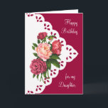 Vintage Peony Flower for Daughter Birthday Card<br><div class="desc">Vintage Peony Flower for Daughter Birthday</div>