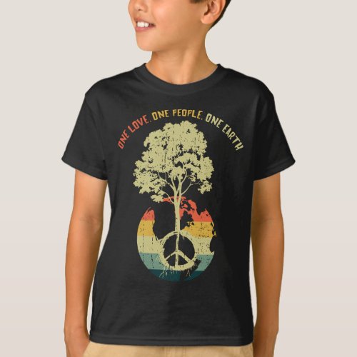 Vintage People Earth One Protect Save World Hour D T_Shirt