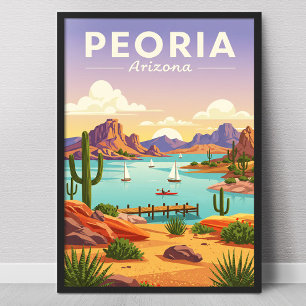 Vintage Peoria Arizona Poster