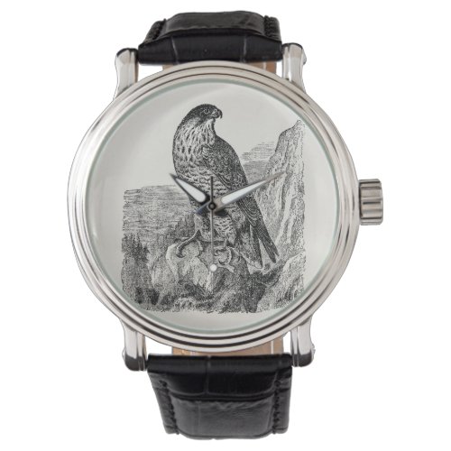 Vintage Peregrine Falcon Personalized Retro Birds Watch