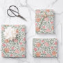 Vintage Perfect Pink & Peach Roses Wrapping Paper Sheets