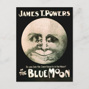 Vintage Performing Arts Poster Blue Moon 1906 Postcard