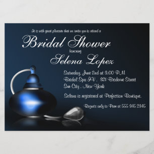 Vintage Perfume Bottle Bridal Shower Invitations