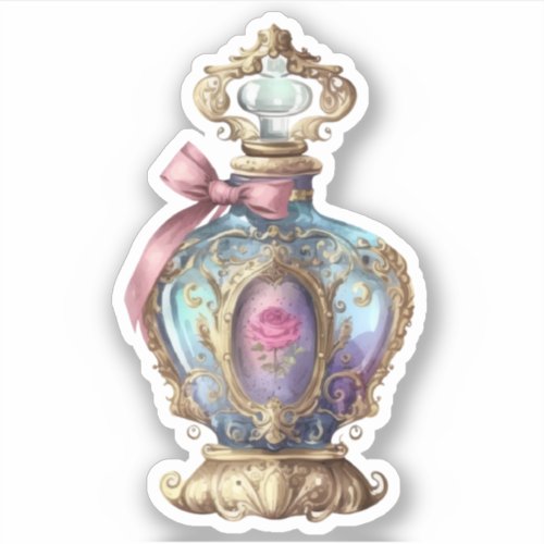 Vintage Perfume Bottle Sticker