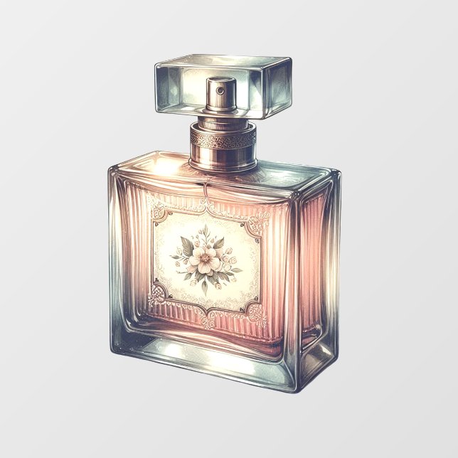 vintage perfume bottle wall decal (Front)