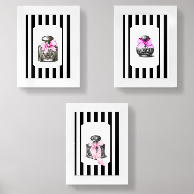 Vintage Perfume Bottles  Wall Art Sets (Front)