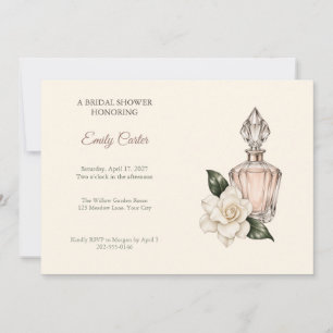 Vintage Perfume Gardenia Bridal Shower Invitation