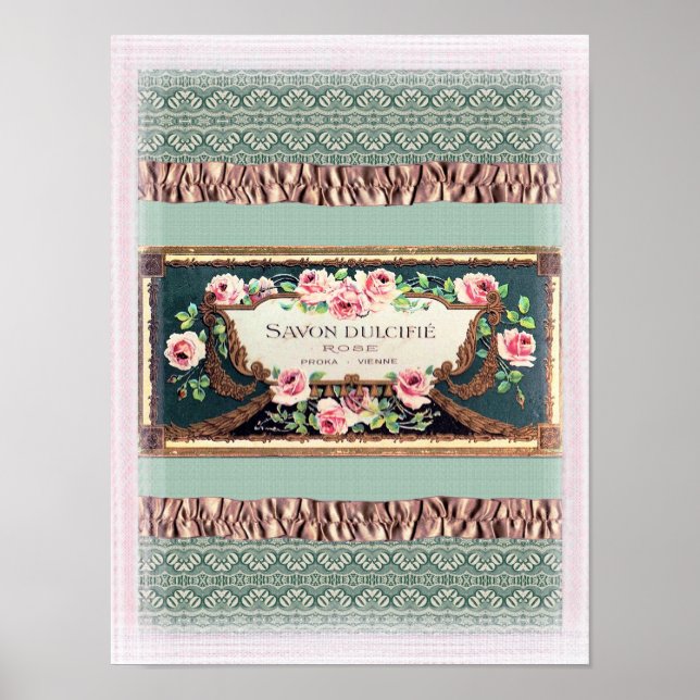 Vintage Perfume Label Poster (Front)