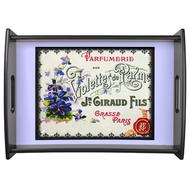 Vintage Perfume Label Serving Tray (Front)