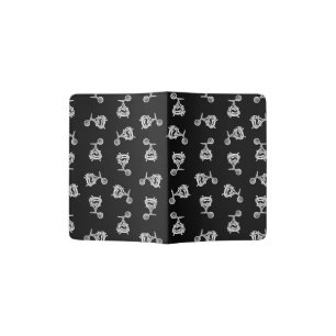 Vintage Perfume Spray Bottle Atomizer Art Black Passport Holder