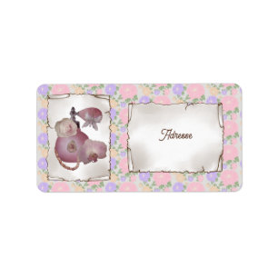 Vintage perfume square label