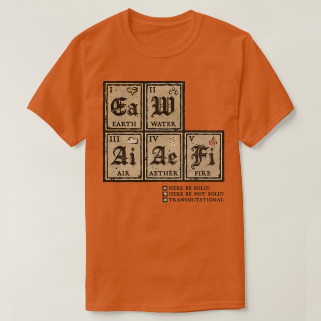 Vintage Periodic Table T-Shirt (Design Front)