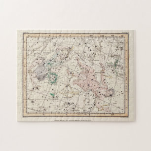 Vintage Perseus and Andromeda Constellations Map  Jigsaw Puzzle