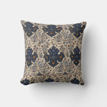 Vintage Persian Floral Pattern Throw Pillow – Eleg