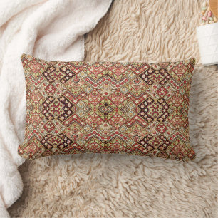 Vintage persian mosaic pattern lumbar pillow