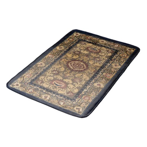 Vintage Persian Oriental Turkish Carpet Pattern Bath Mat
