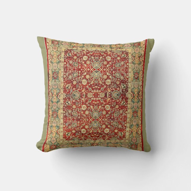 Vintage persian pattern throw pillow (Front)