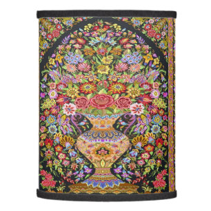 Vintage Persian Turkish Floral Flowers Mid Century Lamp Shade