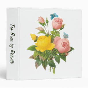 Vintage Persian Yellow Rose Tea Roses by Redoute Binder