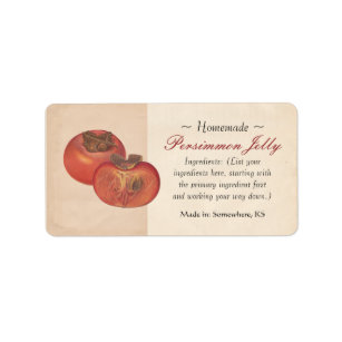 Vintage Persimmon Labels