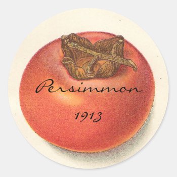 Vintage Persimmon Stickers by Customizables at Zazzle