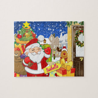Vintage Personalised Christmas Jigsaw Puzzle