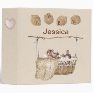 Vintage Personalized Baby Binder