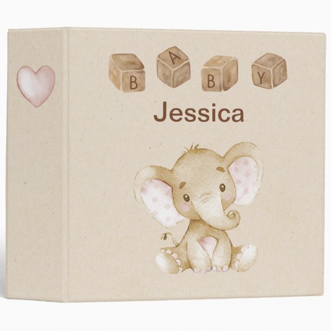 Vintage Personalized Baby Binder (Front/Spine)