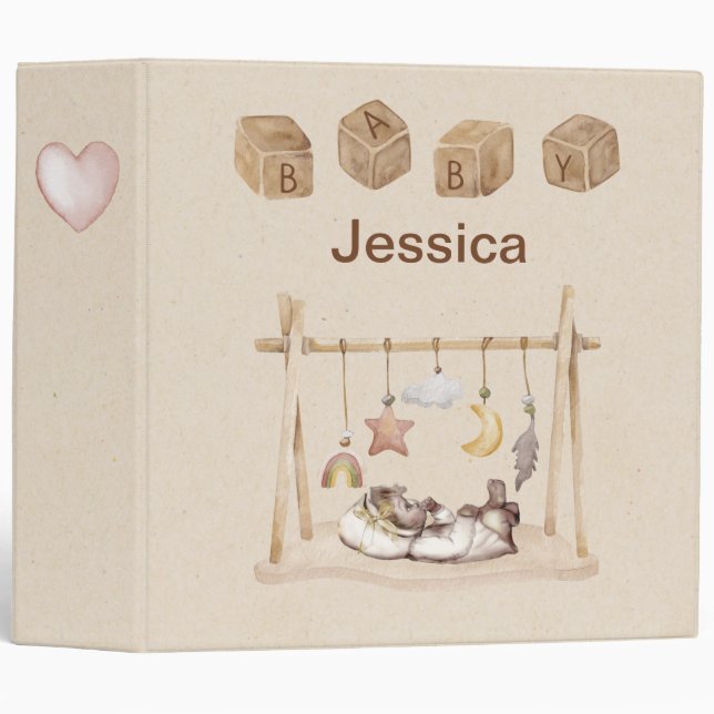 Vintage Personalized Baby Binder (Front/Spine)